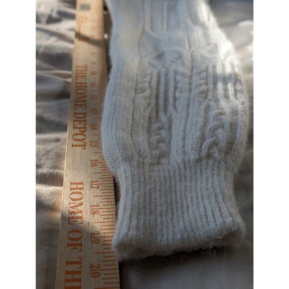 Elsamanda Anthropologie White Cable-Knit Italian Sweater Wool Alpaca Blend S - Picture 6 of 9